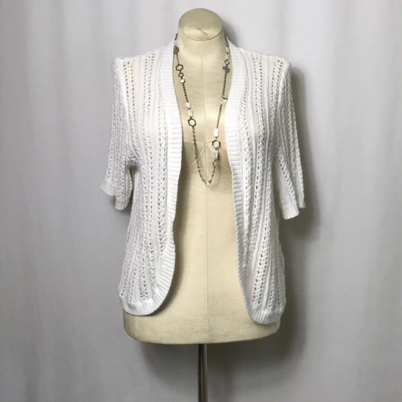 🌻 3/25 🌻 C&B Short Sleeve Crochet Cardigan - Picture 1 of 7